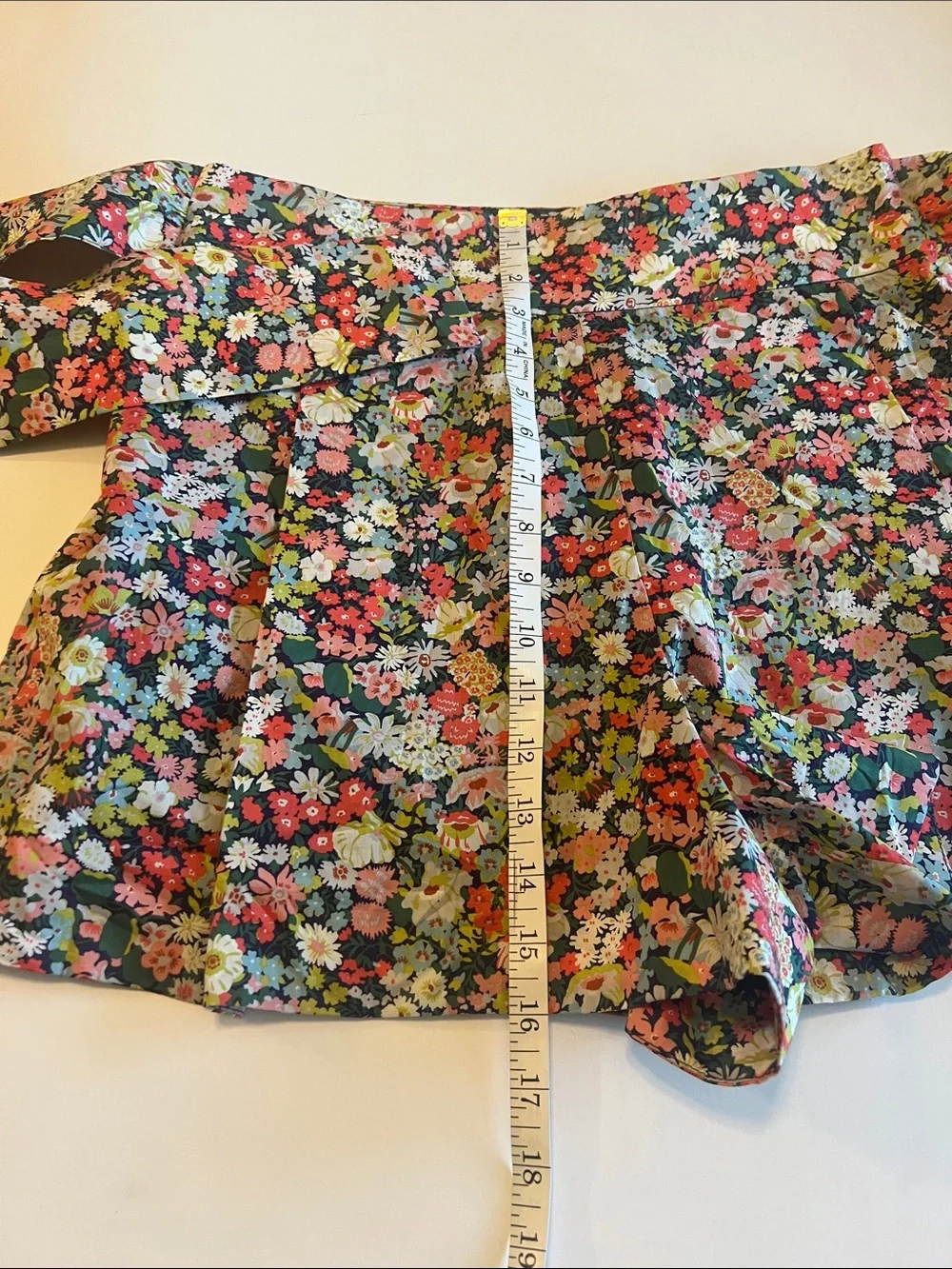 J.Crew x Liberty Fabrics Floral Shorts Attached Tie Waist 10 Cottagecore Preppy